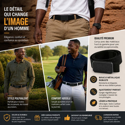 Ceinture à boucle magnétique qui change votre style