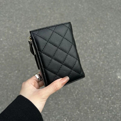 Portefeuille RFID Femme Cuir Noir.