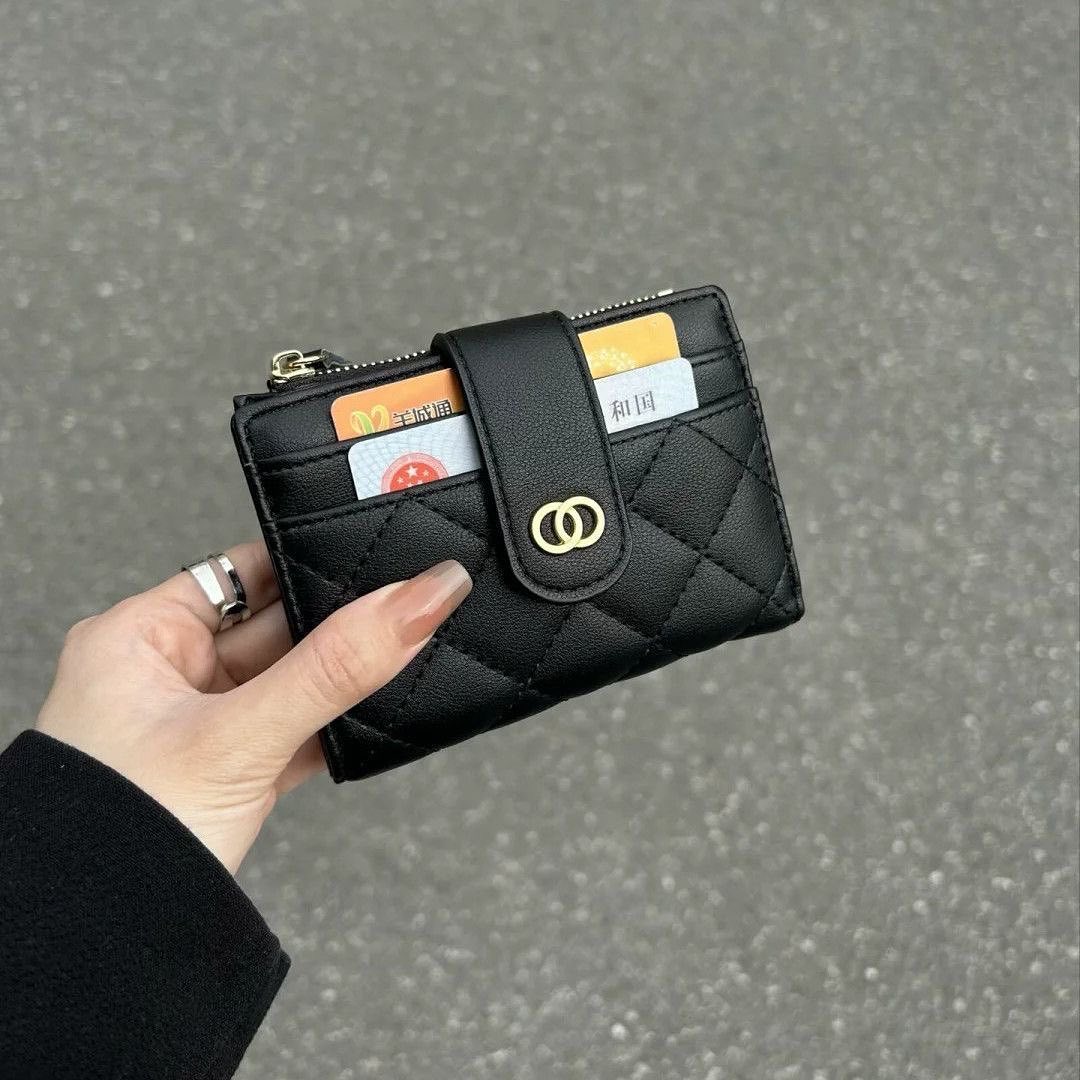 Portefeuille RFID Femme Cuir Noir.