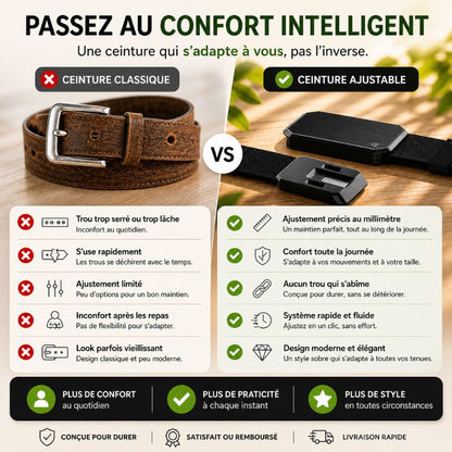 Ceinture à boucle magnétique qui change votre style